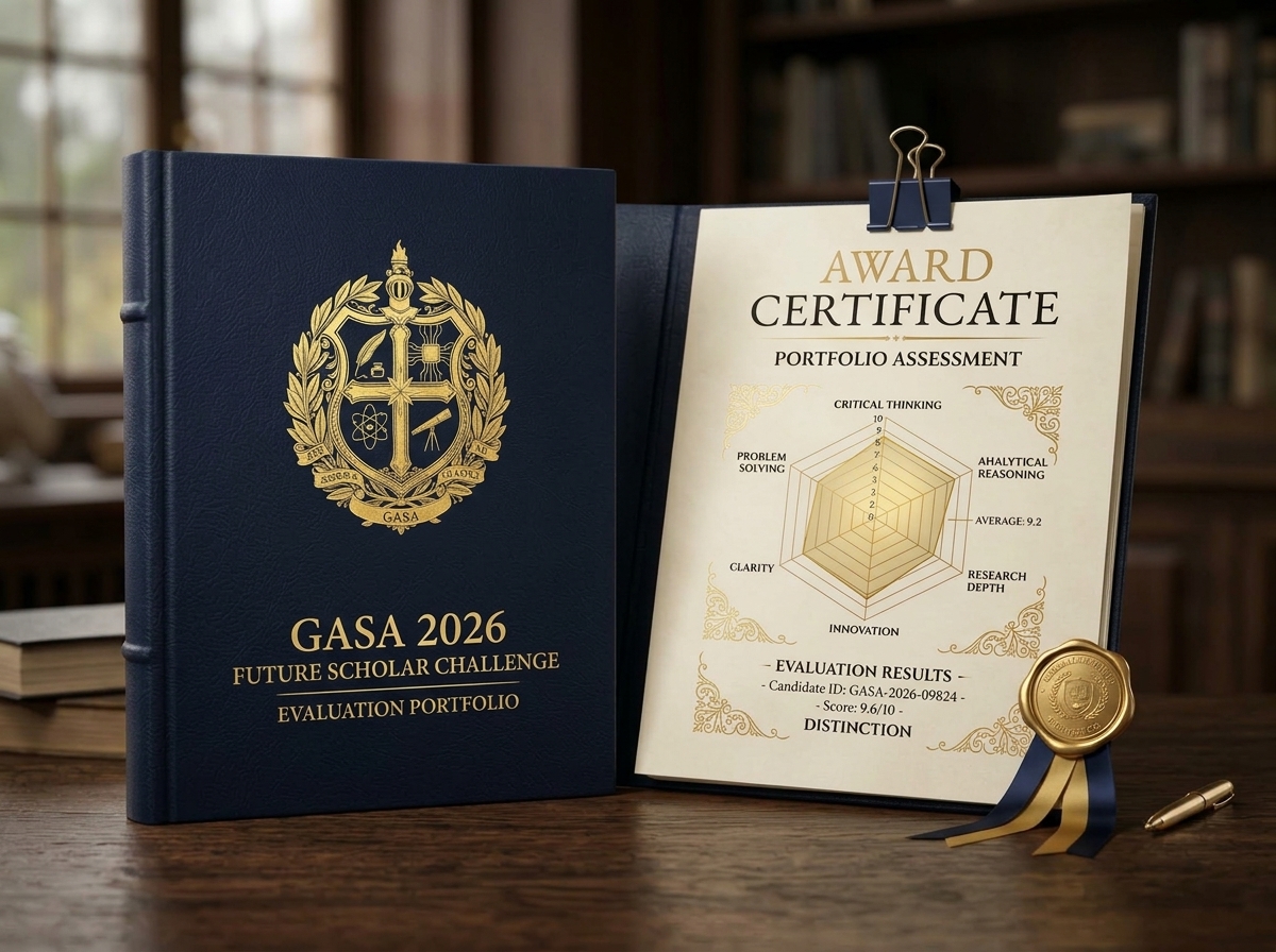 3D Academic Portfolio and Award Certificate Mockup